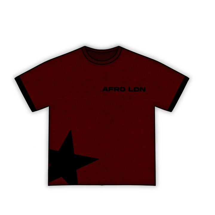 Black Star Burgundy Tee